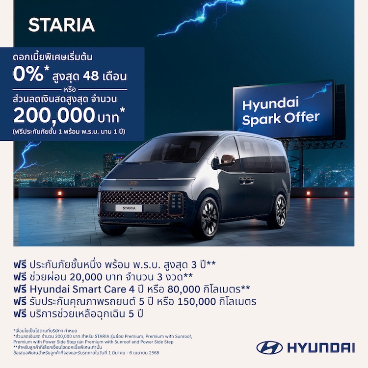 batch_STARIA_1 HYUNDAI SPARK OFFER ข้อเสนอสุดร้อนแรงแห่งปีต้อนรับ Motor Show 2025