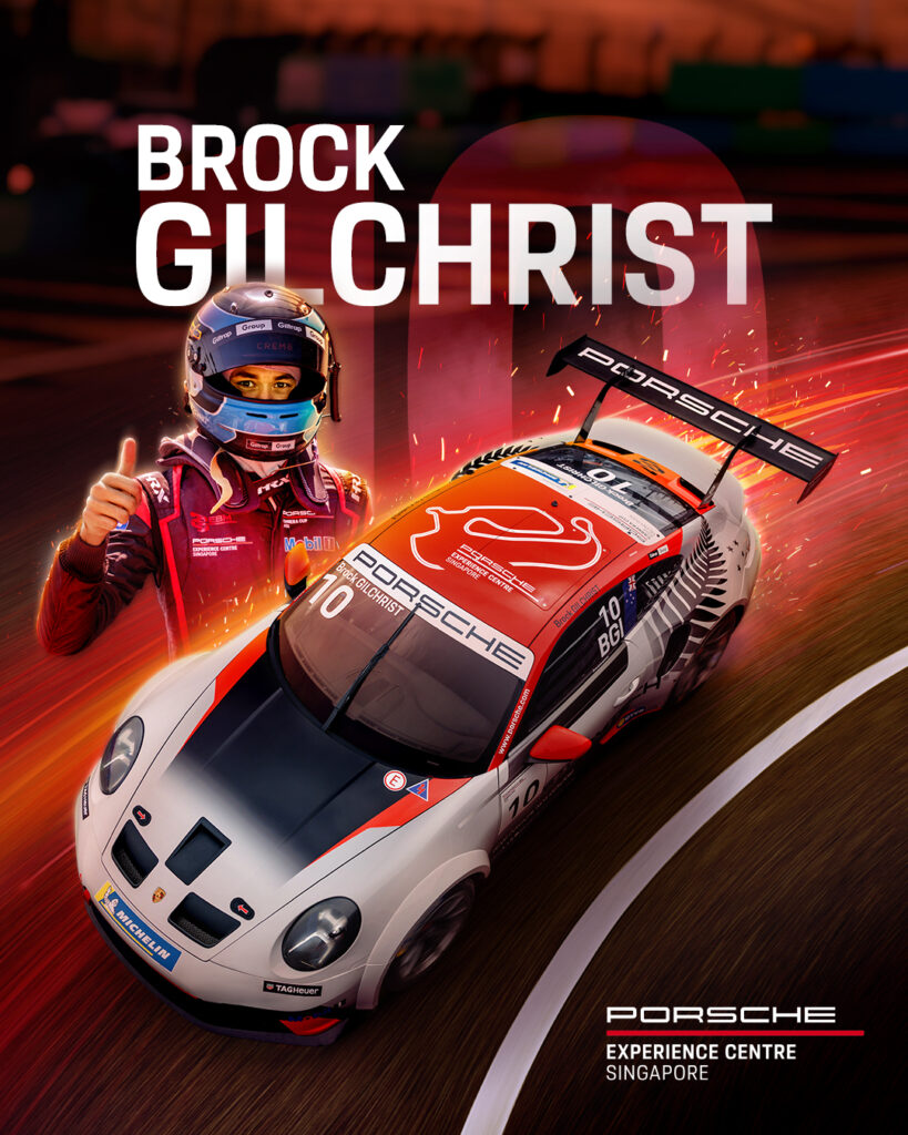 4x5-1-819x1024 Porsche Asia Pacific เผยโฉมลายสนาม PEC Singapore บนรถแข่งของ บร็อค กิลคริสต์