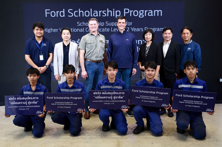 batch_Ford-Scholarship-Program-2025_วิทยาลัยเทคโนโลยีนนทบุรี_01 Ford ขยายโอกาสการศึกษาโครงการ ‘เปลี่ยนความรู้ สู่อาชีพ’  ต่อยอดพัฒนาทักษะเยาวชนไทย