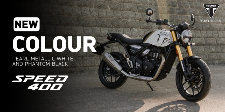 batch_Speed400_สี-Pearl-Metallic-White-and-Phantom-Black-1 Triumph เผยโฉมตัวเลือกสีใหม่ปี 2026 โดดเด่น สะกดทุกสายตา