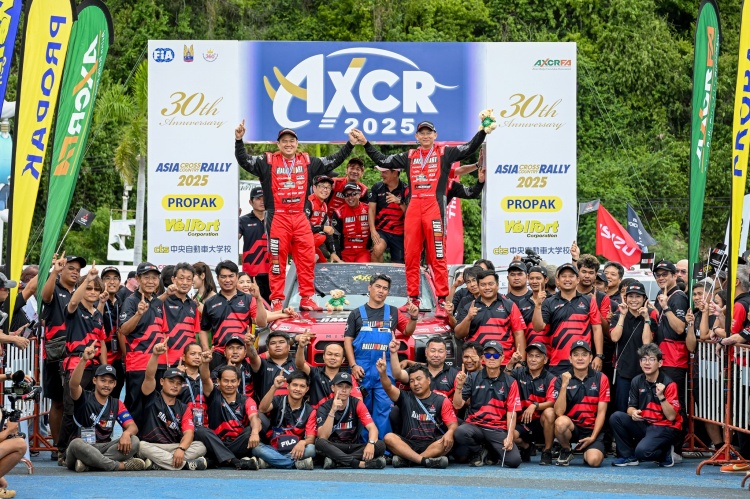 batch_01-AXCR-Result-Announcement-Main-Shot ชยพล โยธา คว้าแชมป์ Overall และนำทีมมิตซูบิชิ แรลลี่อาร์ตคว้าแชมป์ ในการแข่งขัน AXCR 2025
