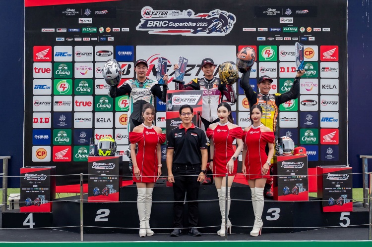batch_7.SB1-Poduim NEXZTER BRIC Superbike ดวลเดือด! "แสตมป์" คว้าชัยรุ่นใหญ่ “เบนซ์ เรซซิ่ง” ผงาดแชมป์สนาม 3