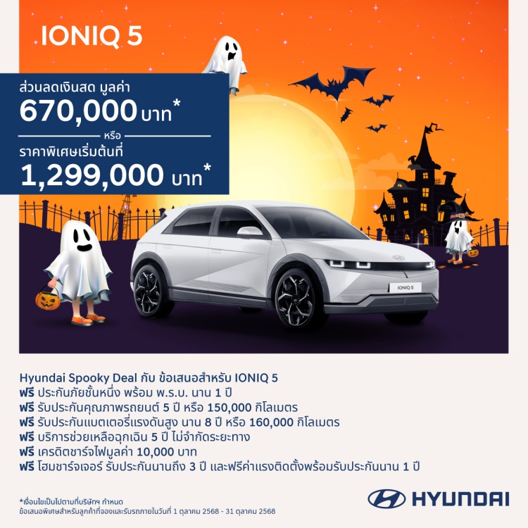 batch_IONIQ-5_Spooky-Deal Hyundai IONIQ 5 มอบข้อเสนอพรีเมียม EV สุดคุ้ม เลือกได้ทั้งดาวน์เริ่มต้น 0% หรือดอกเบี้ยต่ำสุด 0%