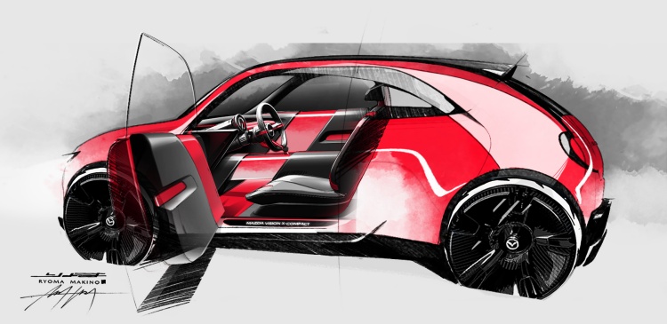batch_MAZDA-VISION-X-COMPACT_EXT_sketch_02 Mazda เผยโฉมยนตรกรรมต้นแบบ Vision Models 2 รุ่น ครั้งแรกของโลกในงาน Japan Mobility Show 2025