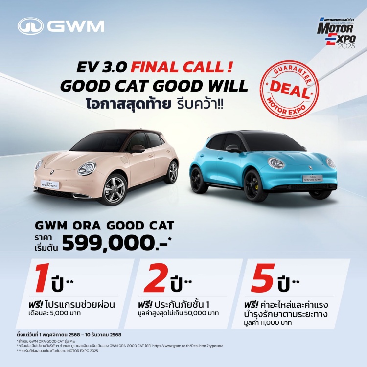 batch_KV_GWM-ORA-Good-Cat-Protect-Customer-Keep-Brand-Value GWM ORA Good Cat ไม่ลดราคา เน้นดูแลลูกค้า มุ่งเสร้างคุณค่าแบรนด์เพื่อประโยชน์ลูกค้าสูงสุด