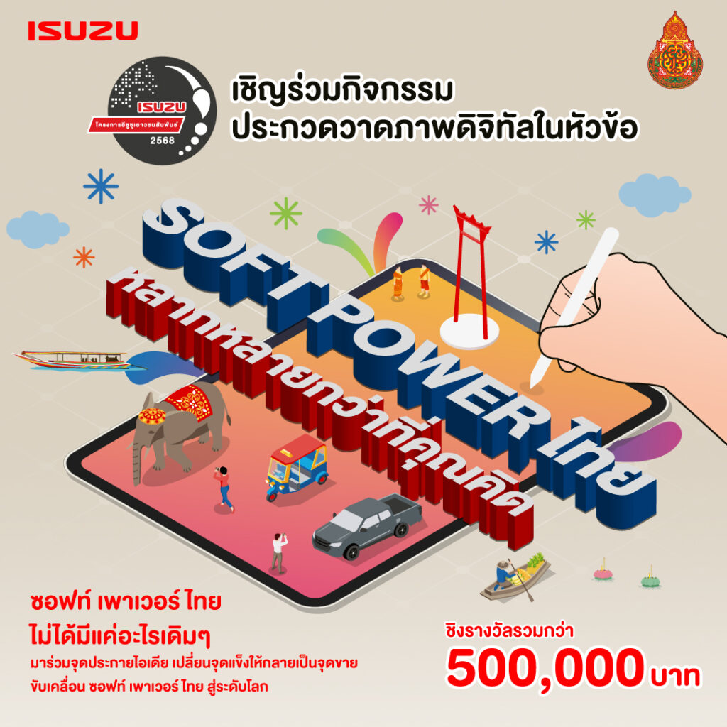 โครงการอีซูซุเยาวชนสัมพันธ์-2568-1-1024x1024 "อีซูซุเยาวชนสัมพันธ์ 2568" ชวนน้องๆ มัธยมปลดปล่อยไอเดียสุดคูล