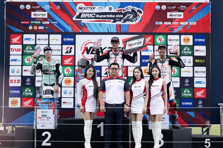 batch_6.ss600_poduim เปิดซีซั่นเดือด! NEXZTER BRIC Superbike 2026 "มิกซ์-ธนัช" พลิกเฉือนนักบิดโมโตทูประเดิมชัยสนามแรก