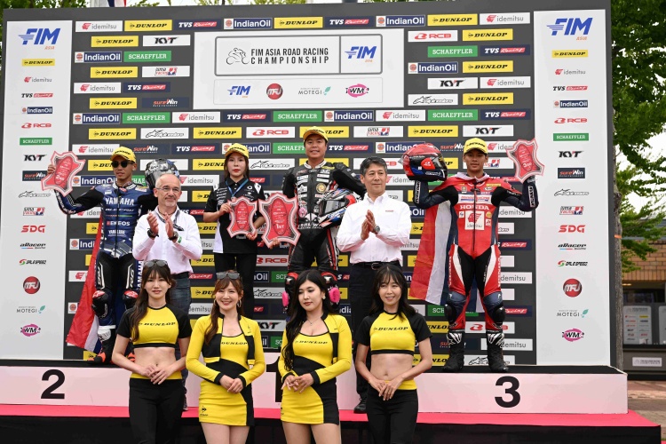 batch_Race-2-ARRC600250-R3-05 “ฮอนด้า เรซซิ่ง ไทยแลนด์” ผงาดคว้าโพเดียมต่างแดน "มิกซ์-ธนัช” ไล่บี้สุดมันส์ คลาส SS600 เรซที่ 2 ARRC ประเทศญี่ปุ่น